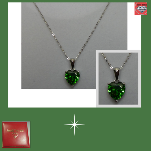 jewelsireland emerald heart sterling silver 