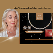 jewelsireland Rosegold tennis necklace and free earrings.