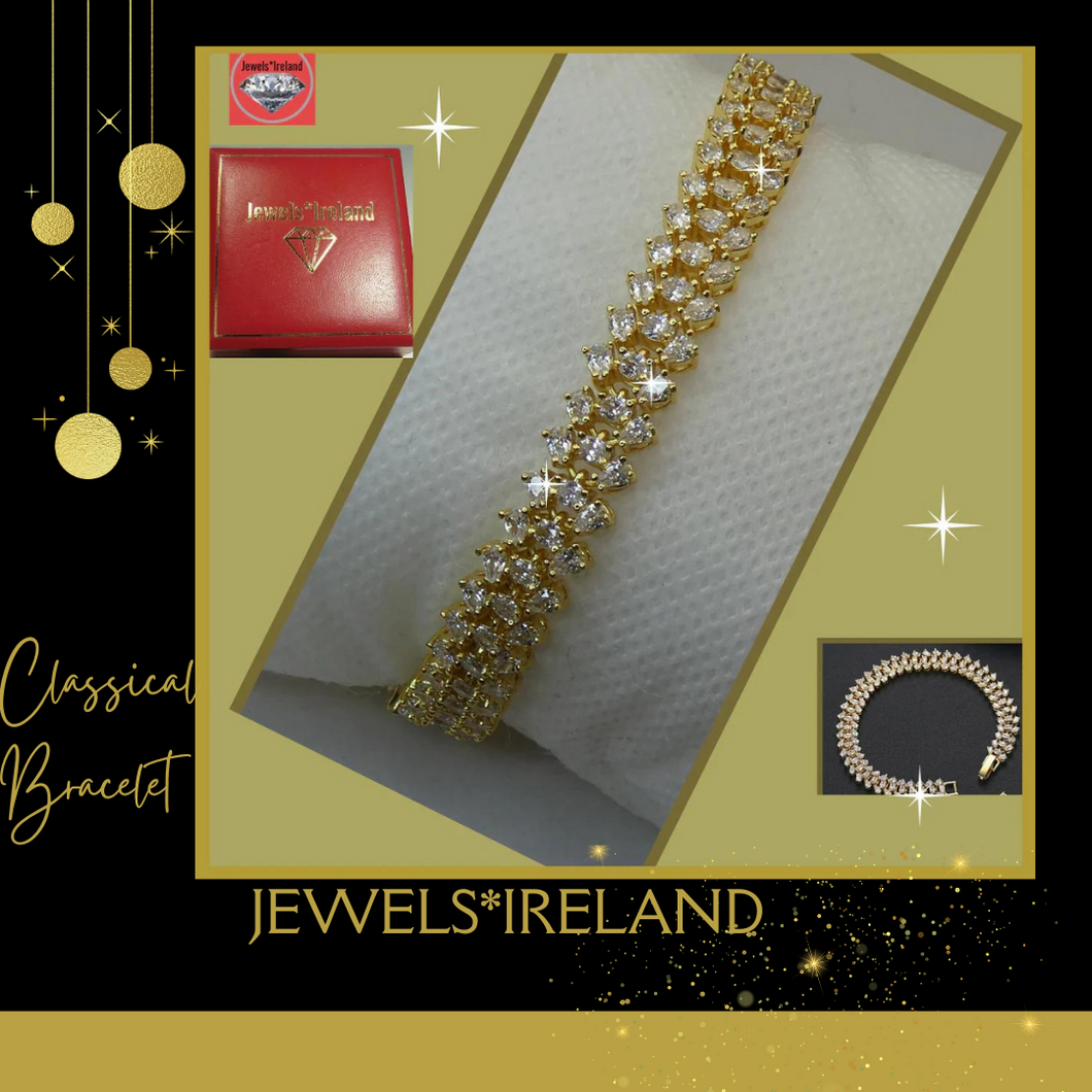 Classical dazzling gold vermeil bracelet.