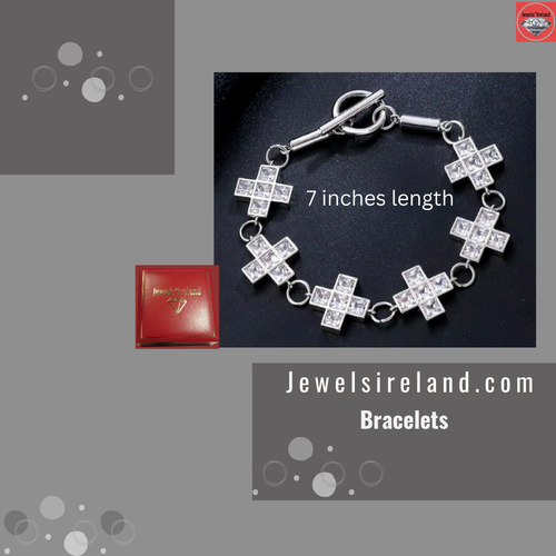 Toggle crystal  link bracelet