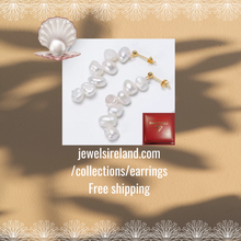 Pearl drop earrings gold vermeil