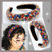 Sparkling handmade multi colour crystal headband