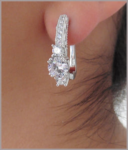 3 stone earrings