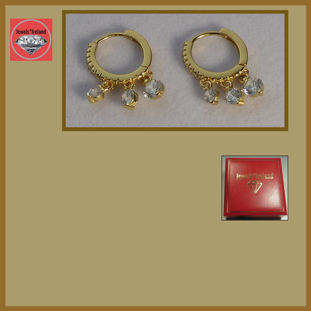 Beautiful charm earrings gold vermeil