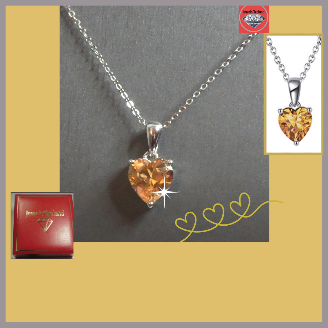 Stunning 925 Sterling good Citrine Necklace