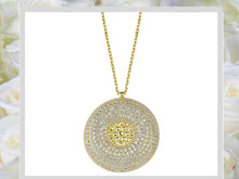 Gold Disc pendant and chain