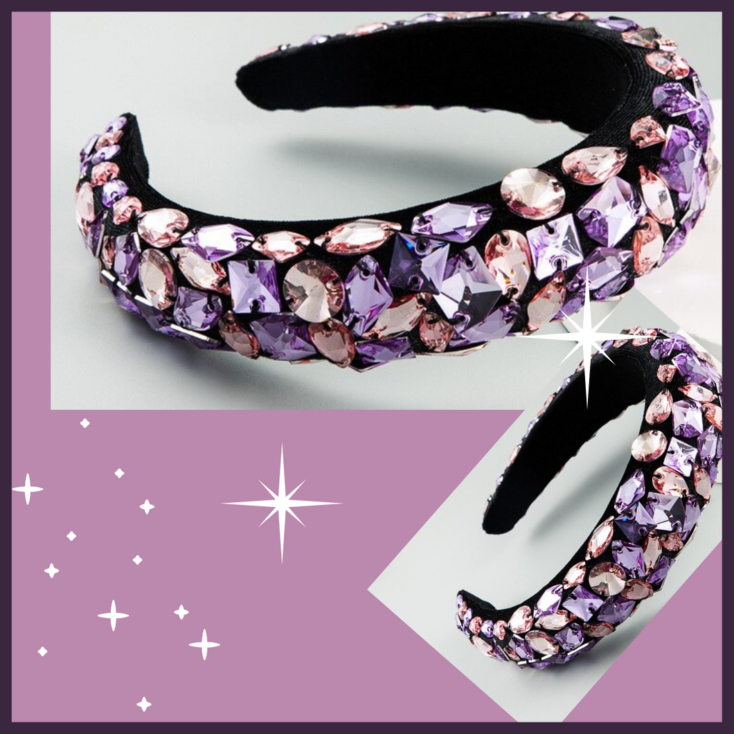 Purple shiny padded headband