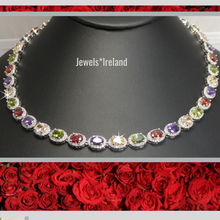 multi colour created gemstone necklace Jewels*Ireland