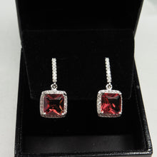 Premium red  ruby  earrings