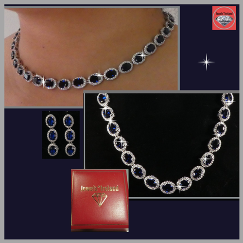 Sapphire necklace and earrings Jewels*Ireland