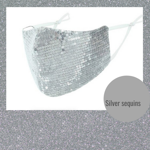 Silver sequin mask jewelsireland