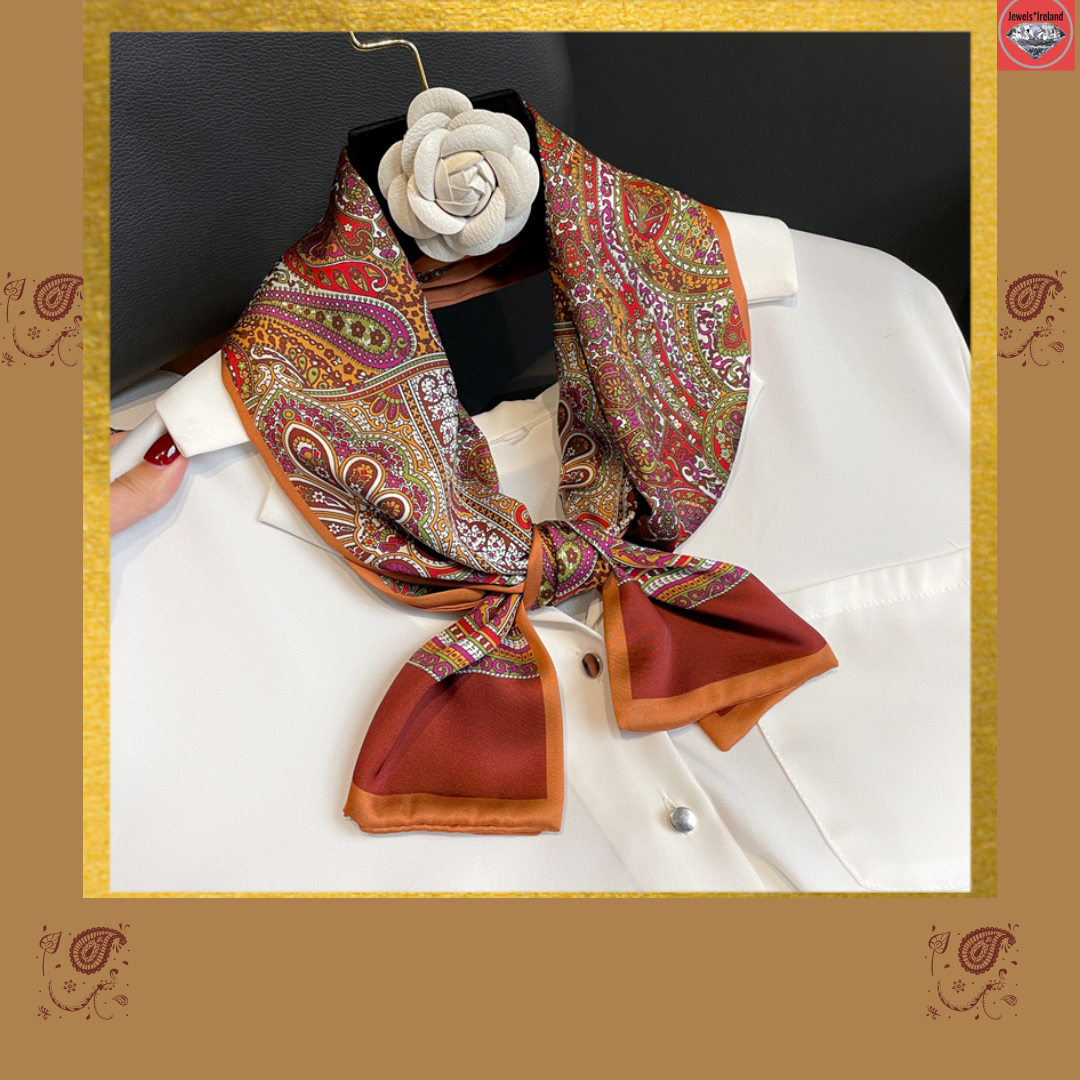 Tan and red outlet scarf