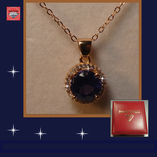 Beautiful Tanzanite necklace sterling silver  jewels*Ireland