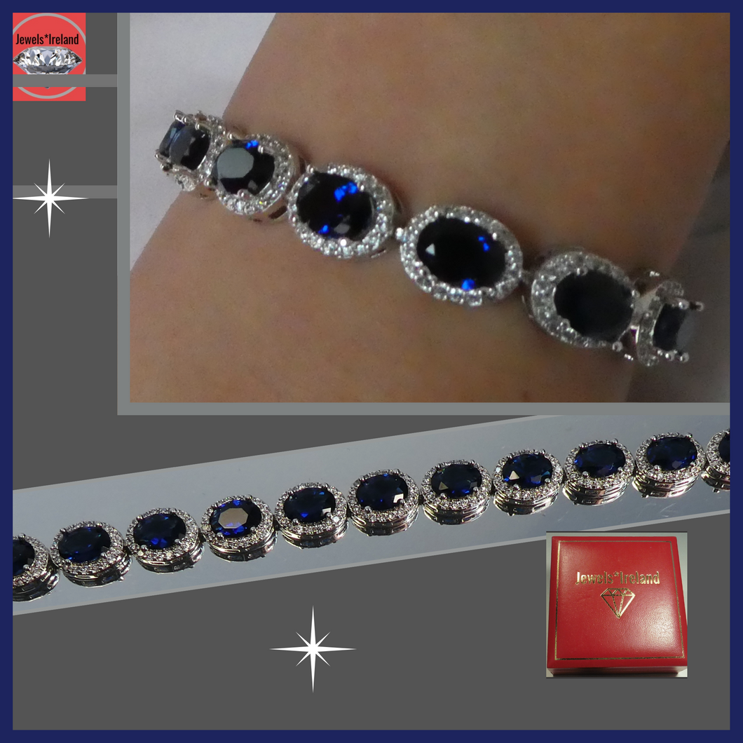 Jewelsireland created Sapphire and  diamond bracelet