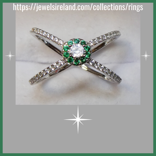 Jewelsireland  stunning criss cross ring 