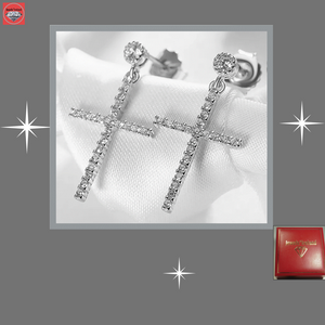 sterling silver cross earrings 