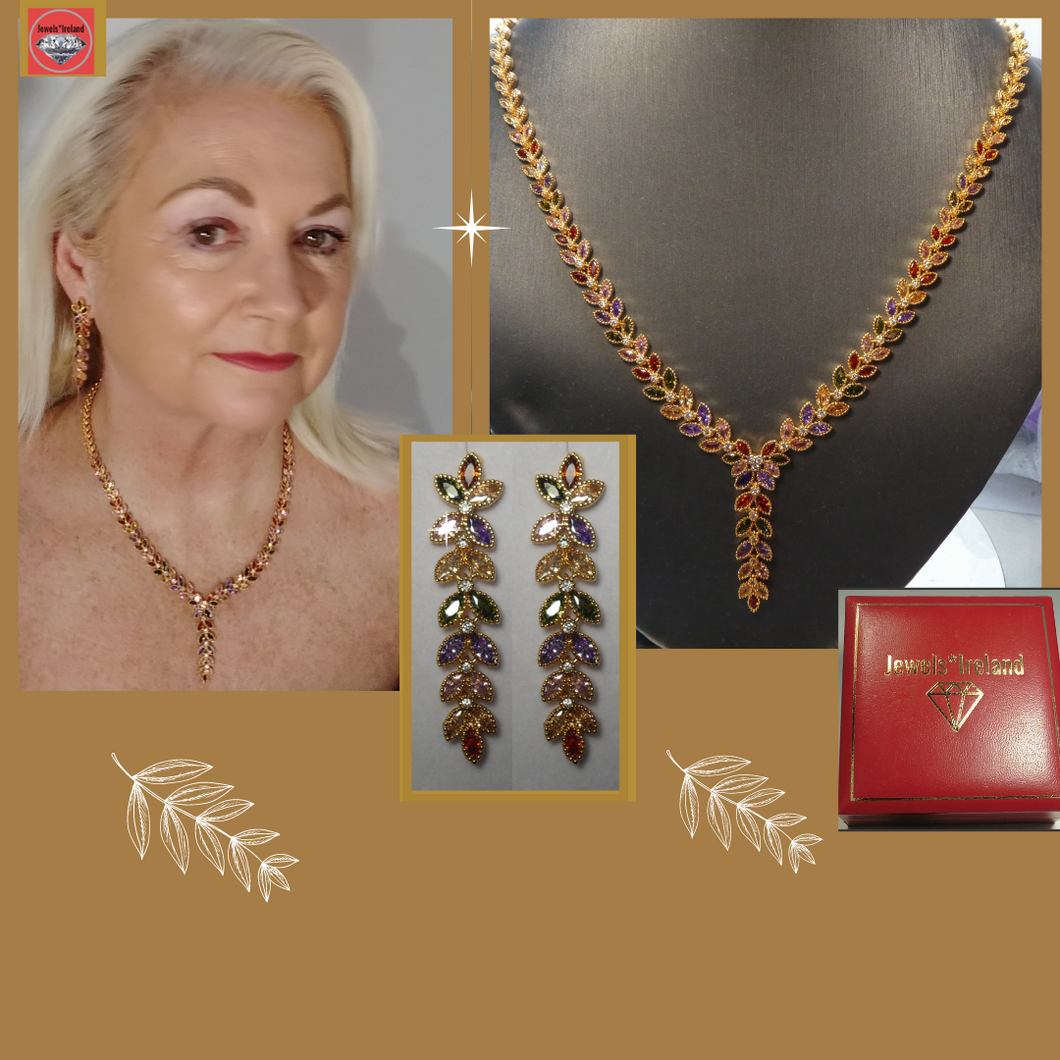 jewelsireland gold vermeil necklace and earrings