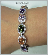 Stunning multi colour created gemstone bracelet  Jewels*Ireland