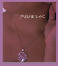 Pink bright sparkling ethical manmade diamond necklace