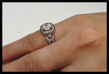 Rosegold +black rhodium ring with sparkling stones