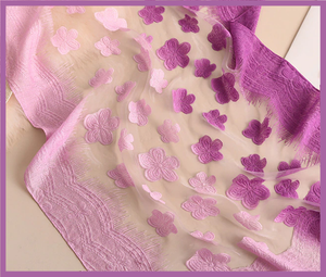 Mixture of shades of pink embroidery style scarf
